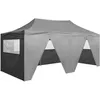 Image de Vidaxl Tente De RÃ©ception Pliable Avec 4 Parois 3x6 M Acier Anthracite