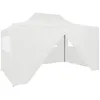 Image de Vidaxl Tente Pliable De RÃ©ception Avec 4 Parois 3 X 4,5 M Blanc