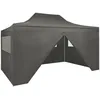 Image de Vidaxl Tente De RÃ©ception Pliable Avec 4 Parois 3x4 M Acier Anthracite