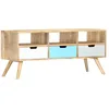 Image de vidaXL Meuble TV 110x35x48 cm Bois de manguier massif