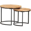 Image de vidaXL Tables gigognes 2 pcs Bois d'acacia massif