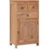 Image de Buffet avec 3 tiroirs et 1 porte bois de teck massif 50x30x90 cm rustique