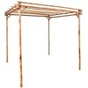 Image de Pergola En Bambou Avec Grillage Pour Plantes Grimpantes & Joints PrÃ©-AssemblÃ©s 170x170x220 Cm