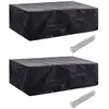 Image de Vidaxl Housses De Salon De Jardin 2 Pcs Rotin 10 ?illets 300 X 140 Cm