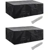 Image de Vidaxl Housses De Salon De Jardin 2 Pcs 8 ?illets 200x160x70 Cm