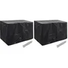 Image de Vidaxl Housses De Salon De Jardin 2 Pcs 8 ?illets 140x70x90 Cm