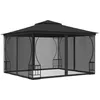 Image de Vidaxl Tonnelle Avec Moustiquaire 300x300x265 Cm Anthracite