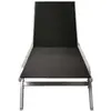 Image de Transats VidaXL  Chaise longue  Acier et textilène Noir P31600426