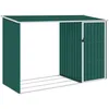 Image de Vidaxl Abri Ã Bois De Jardin Vert 245x98x159 Cm Acier GalvanisÃ©