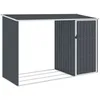 Image de Vidaxl Abri Ã Bois De Jardin Anthracite 245x98x159 Cm Acier GalvanisÃ©