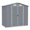 Image de Vidaxl Abri De Jardin Gris 205x129x183 Cm Acier GalvanisÃ©