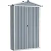 Image de Vidaxl Abri De Jardin Gris 107,5x46x183 Cm Acier GalvanisÃ©