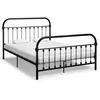 Image de vidaXL Cadre de lit sans matelas noir mÃ©tal 120x200 cm