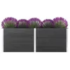 Image de Vidaxl Lit SurÃ©levÃ© De Jardin 250x100x91 Cm Wpc Gris