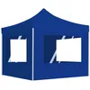Image de Vidaxl Tente De RÃ©ception Pliable Avec Parois Aluminium 2x2 M Bleu