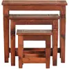 Image de vidaXL Tables gigognes 3 pcs Bois d'acacia massif