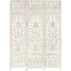 Image de vidaXL Cloison de sÃ©paration 3 panneaux Blanc 120x165 cm Bois manguier