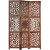 Image de vidaXL Cloison de sÃ©paration 3 panneaux Marron 120x165cm Bois manguier