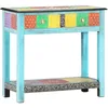 Image de vidaXL Table console peinte Ã  la main 80x35x75 cm Bois de manguier