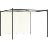 Image de Pergola Avec Toit RÃ©glable CrÃ¨me Blanc 3x3 M Acier
