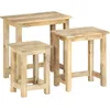 Image de vidaXL Tables gigognes 3 pcs Bois solide de manguier