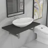 Image de Meuble De Salle De Bain En Deux PiÃ¨ces CÃ©ramique Gris