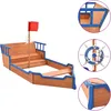 Image de Vidaxl Bac Ã Sable Bateau Pirate Bois De Sapin 190x94,5x101 Cm