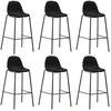Image de Chaises de bar 6 pcs Noir Tissu - VidaXL