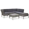 Image de Vidaxl Salon De Jardin 6 Pcs Avec Coussins RÃ©sine TressÃ©e Gris