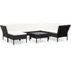 Image de Vidaxl Salon De Jardin 8 Pcs Avec Coussins RÃ©sine TressÃ©e Noir