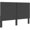 Image de vidaXL TÃªte de lit Gris foncÃ© Tissu 140x200 cm