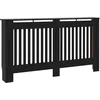 Image de vidaXL Cache-radiateur noir 152x19x81,5 cm MDF