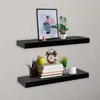 Image de vidaXL ÃtagÃ¨res murales flottantes 2 pcs Noir 40x20x3,8 cm