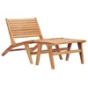 Image de Vidaxl Chaise De Jardin Avec Repose-Pied Bois De Teck Solide