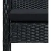 Image de Vidaxl Salon De Jardin 4 Pcs Avec Coussins RÃ©sine TressÃ©e Noir