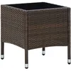 Image de Vidaxl Table De Jardin Marron 40x40x45 Cm RÃ©sine TressÃ©e