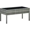 Image de Vidaxl Table De Jardin Gris 75x40x37 Cm RÃ©sine TressÃ©e