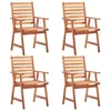 Image de Chaises De Salle Ã Manger D'extÃ©rieur 4 Pcs Acacia Massif