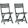 Image de Vidaxl Chaises De Jardin Pliables 2 Pcs Plastique Vert