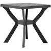 Image de Vidaxl Table De Bistro Anthracite 70x70x72 Cm Plastique