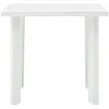 Image de Tables à manger de jardin VidaXL  Table à manger de jardin  Plastique Blanc 80x75x72 cm P31600582