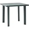 Image de Table De Jardin En Plastique Vert 80x75x72 Cm, RÃ©sistante AuxintempÃ©ries, Trou Pour Parasol