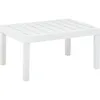 Image de Table De Jardin Blanc 78x55x38 Cm Plastique
