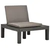 Image de Chaise De Salon De Jardin Avec Coussin Plastique Anthracite