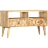 Image de vidaXL Meuble TV 90x30x50 cm Bois de manguier solide