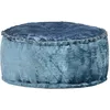 Image de vidaXL Pouf Rond Velours 40x20 cm Bleu