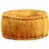Image de vidaXL Pouf Rond Velours 40x20 cm Moutarde