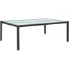 Image de Vidaxl Table Ã DÃ®ner D'extÃ©rieur Noir 200x150x74 Cm RÃ©sine TressÃ©e