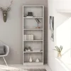 Image de vidaXL BibliothÃ¨que Ã  5 niveaux Gris bÃ©ton 60x24x175cm Bois ingÃ©nierie
