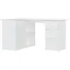 Image de Bureaux VidaXL  Bureau d'angle  Bois d'ingénierie Blanc 145x100x76 cm P31600304